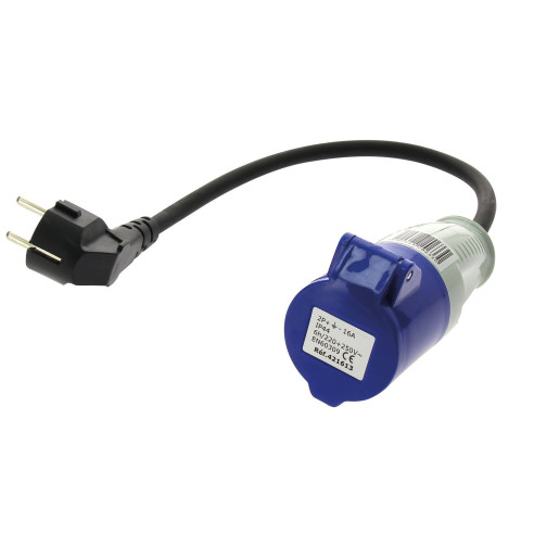 Adaptateur prise femelle CEE P17/prise mâle standard  RG-357242