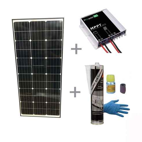 Pack Panneau solaire 130W + Régulateur solaire MPPT  RG-BQLDQQ94