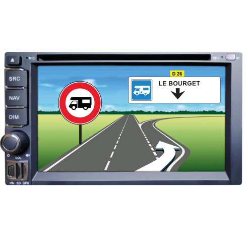 GPS camping car Aguri CC700i : Autoradio Wifi multimédia double DIN