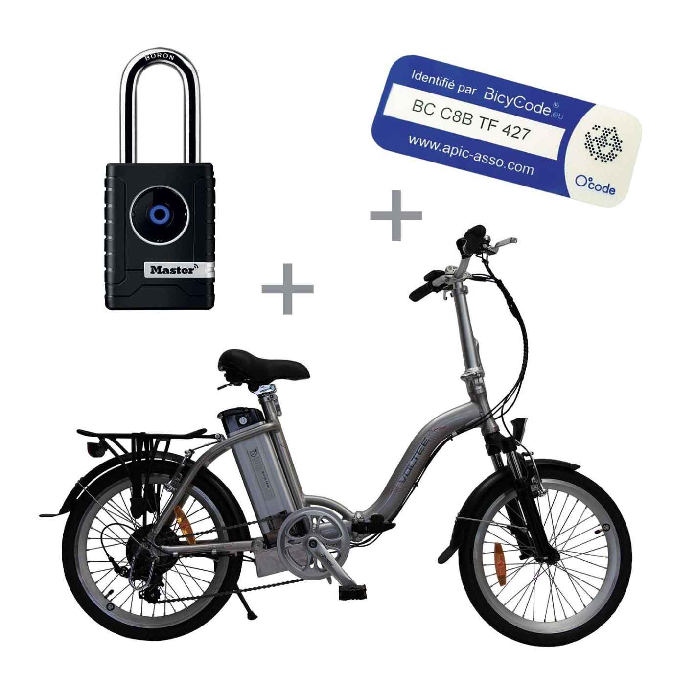 Vélo électrique partagé avec cadenas Bluetooth et géolocalisation