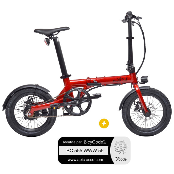 Vélo électrique pliant 16 pouces 6 4A CITY - Eovolt RG-BQLDQQ57
