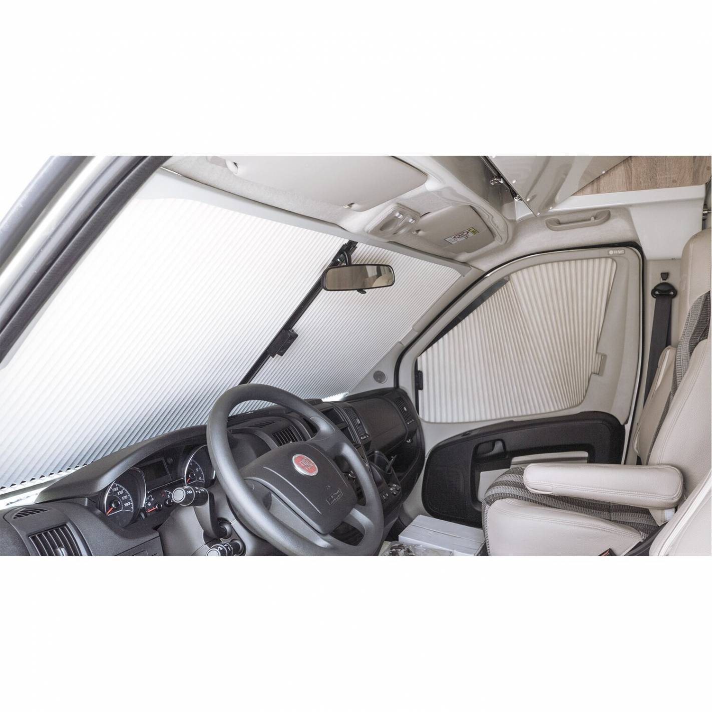 Protection isotherme pare brise et vitres latérales camping-car Modèle :  Custom à partir de 2012