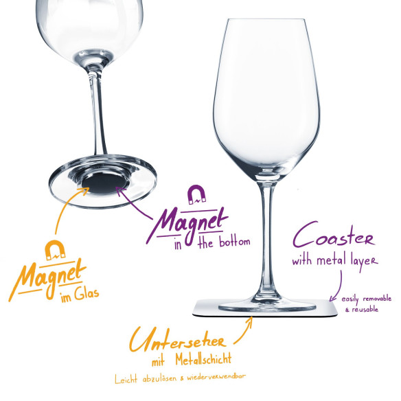 Lot de 2 verres à vin aimantés Silwy RG-918471
