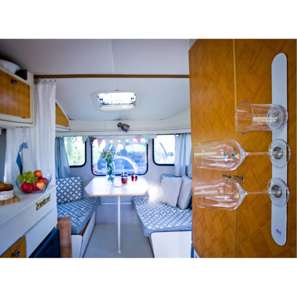 Barre métallique blanche pour verres Silwy RG-918481