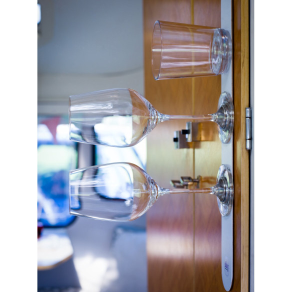 Barre métallique blanche pour verres Silwy RG-918481