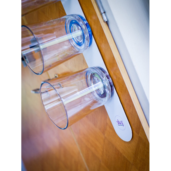 Barre métallique blanche pour verres Silwy RG-918481