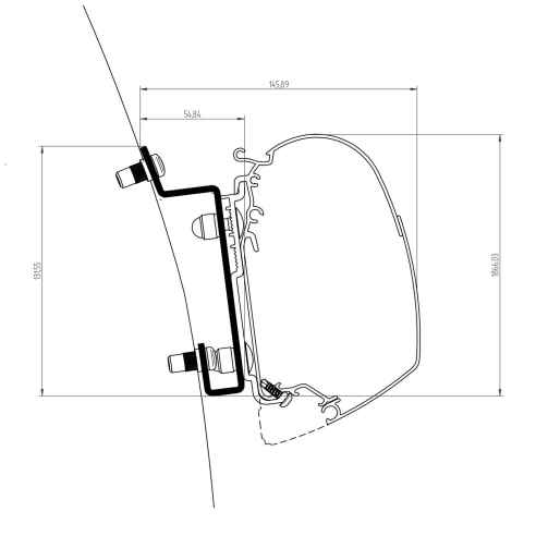 Adaptateur ford transit H3 après 2014 Thule RG-485181