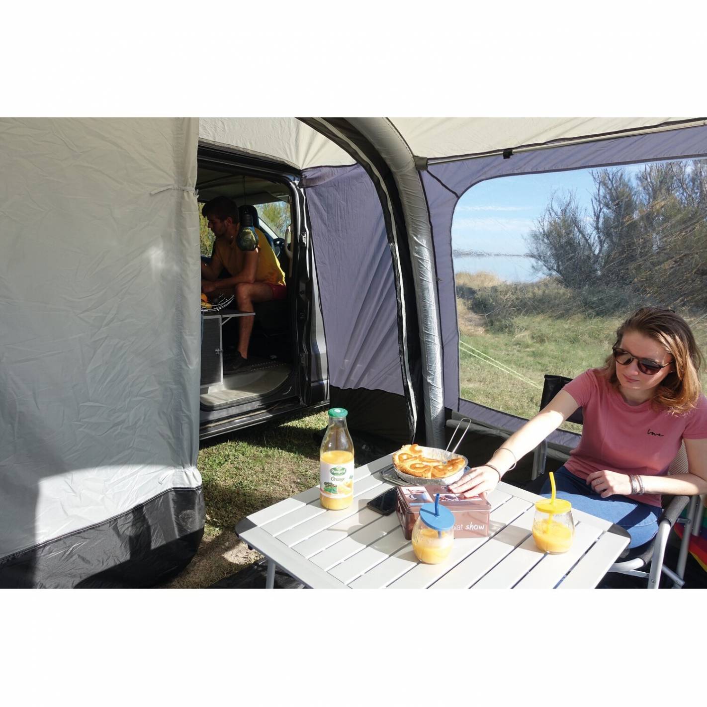 Table de camping pliante en aluminium pour 2 personnes - Just4Camper Baya  Sun RG-078711