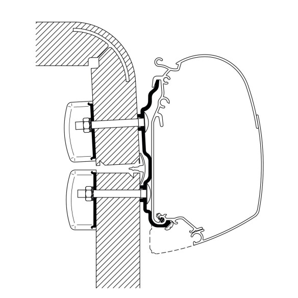 Adaptateurs Hymer 2016- Hymercamp pour Stores Thule RG-483188