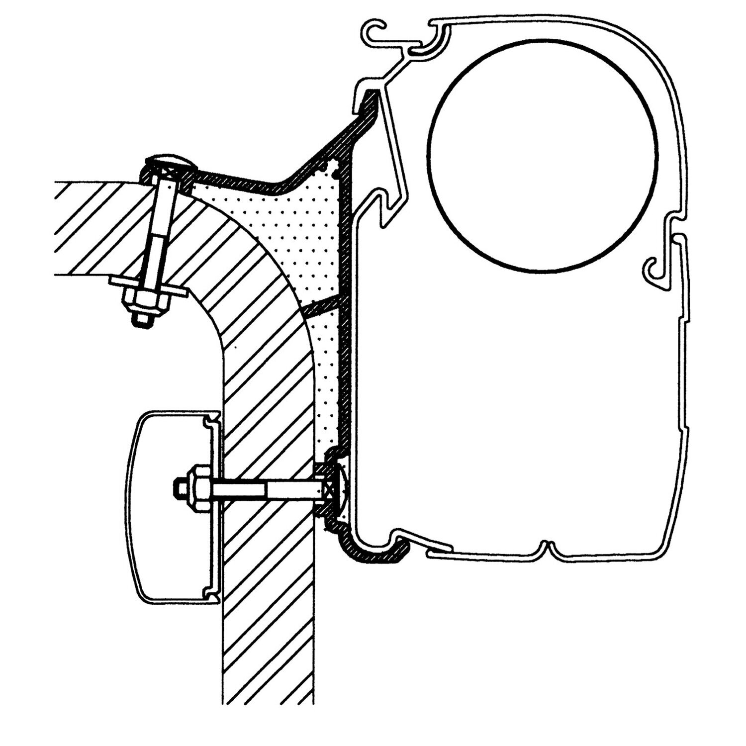 Adaptateurs Hymer Van / B2 vente pour Stores Omnistor 4900/5200/8000 THULE