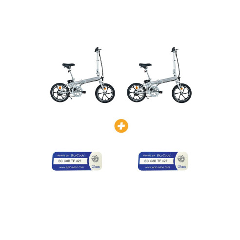 2 Vélos à assistance électrique pliant Key Largo  RG-BQLD875