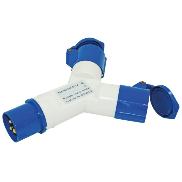 Triplite CEE 17: 1 entrée mâle  2 sorties HABA RG-357272