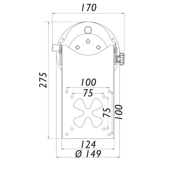 Support TV plafond pivotant Project 2000 RG-864312