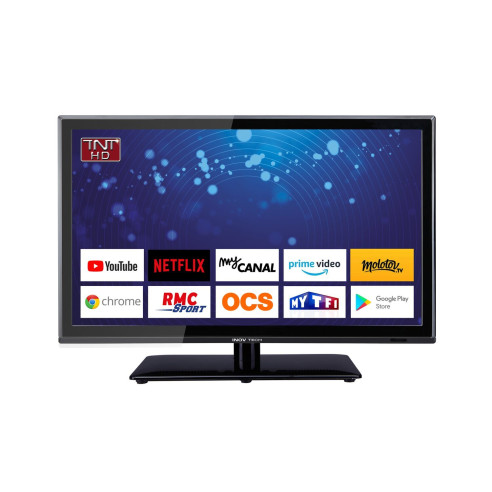 Smart tech tv led hd 24 (60 cm) chargeur de véhicule 12v fourni