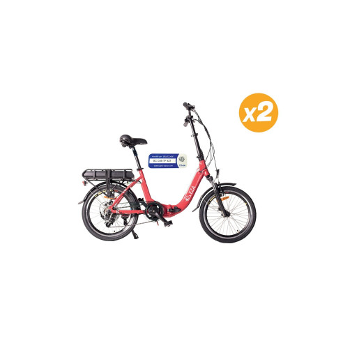 2 vélos à assistance électriques Confort rouge Eza RG-BQLD1228