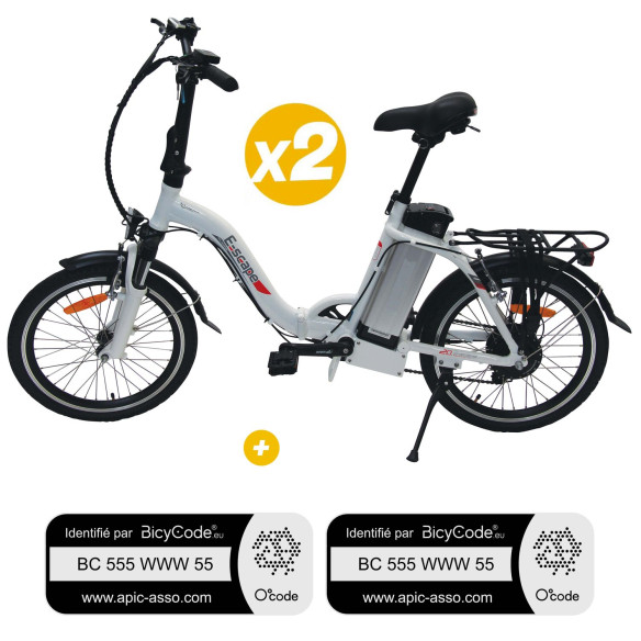 2 vélos à assistance électrique Classic E-scape RG-BQLD1278