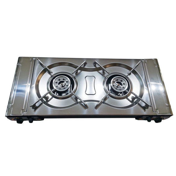 Réchaud à gaz portable avec 2 feux Incasa RG-215728