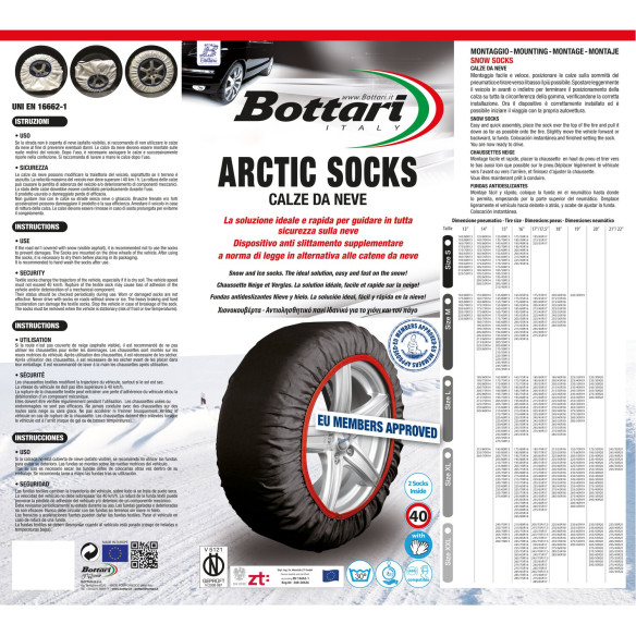Chaussettes à neige textile Arctic Bottari RG-323111