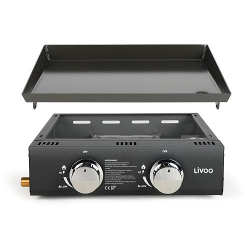 Plancha à gaz 2 brûleurs  RG-216701