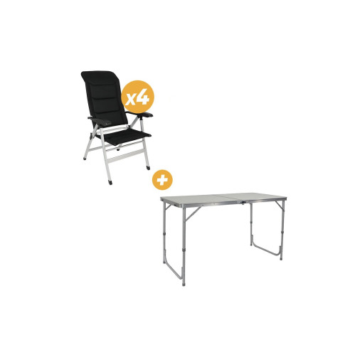 Pack Table valise et 4 fauteuils Confort Baya Sun RG-BQLDQQ124