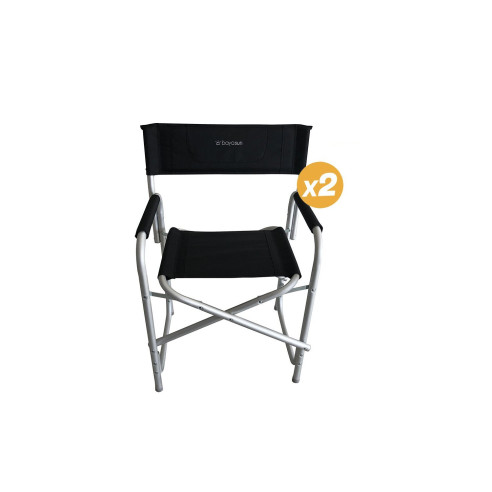 Pack de 2 fauteuils Director Noir Baya Sun RG-BQLDQQ229