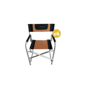 Pack 4 fauteuils Director Noir - Orange Baya Sun RG-BQLDQQ321