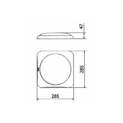 Plafonnier carré à LED avec interrupteur  RG-959638
