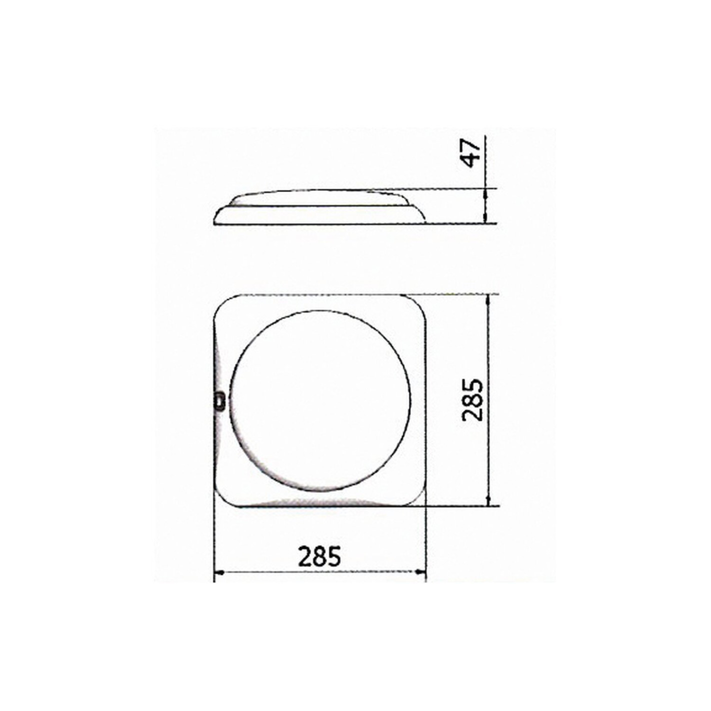 Plafonnier rond 156 Leds spécial camping-car HABA RG-959689