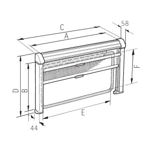Store cassette Type 2 800 ivoire 