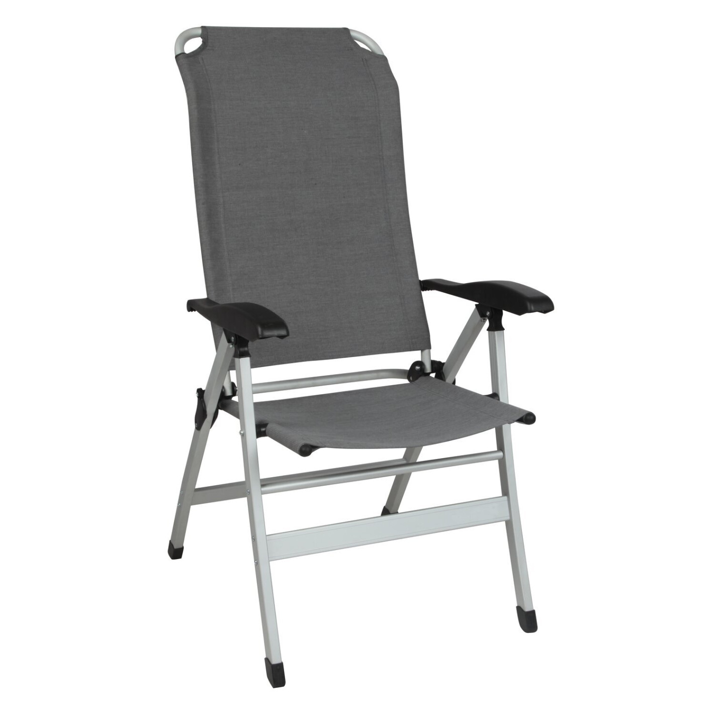 FAUTEUIL PLIANT CONFORTABLE POUR LE CAMPING - INCLINABLE - ACIER / ALU