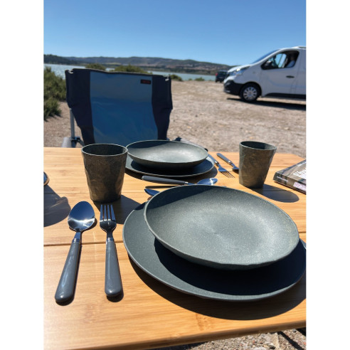 Ensemble de couverts de camping avec assiette à couteau fourchette