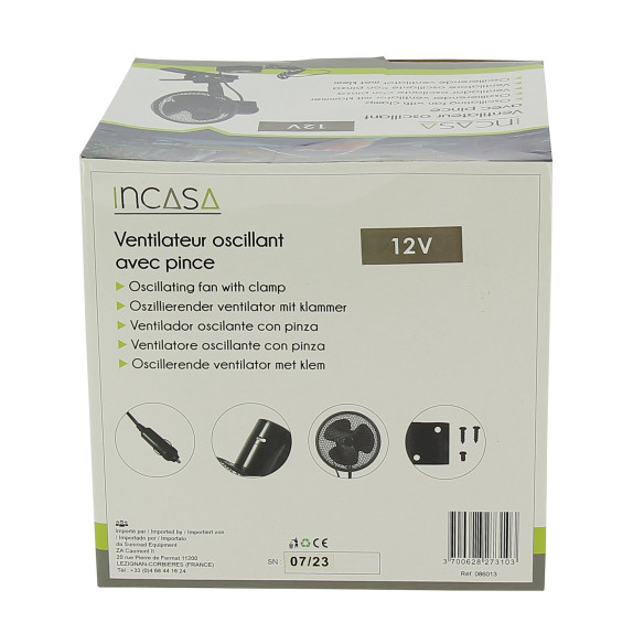 Ventilateur oscillant 12Volts Incasa RG-911742