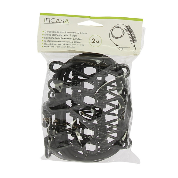 Corde à linge avec 12 pinces Incasa RG-073783