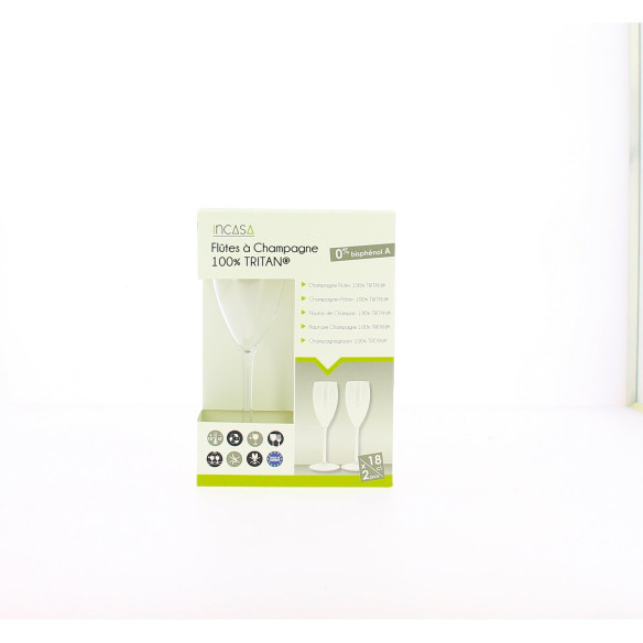 Lot de 2 flûtes à champagne Incasa RG-918497