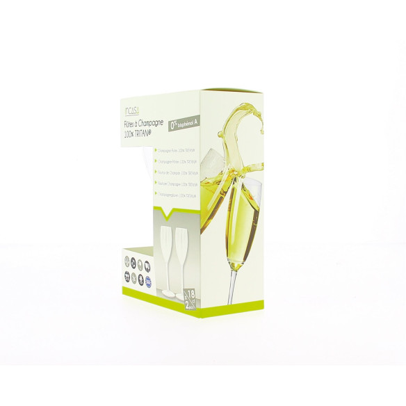 Lot de 2 flûtes à champagne Incasa RG-918497