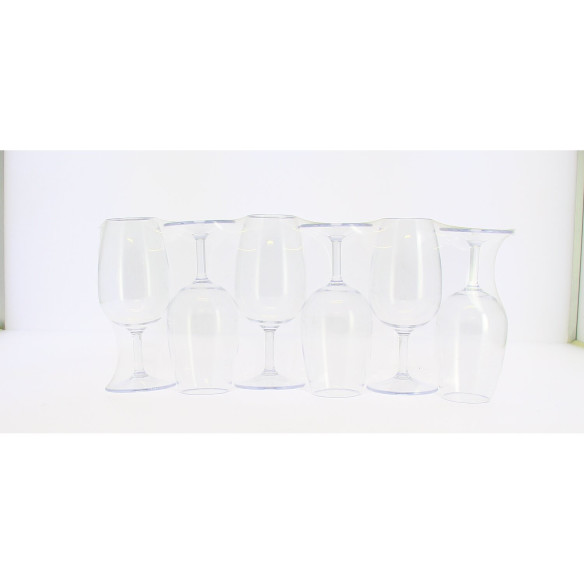 Lot de 6 verres à vin dégustation Incasa RG-918407