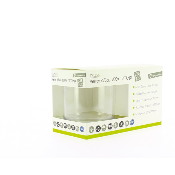 Lot de 2 verres à eau Incasa RG-918428