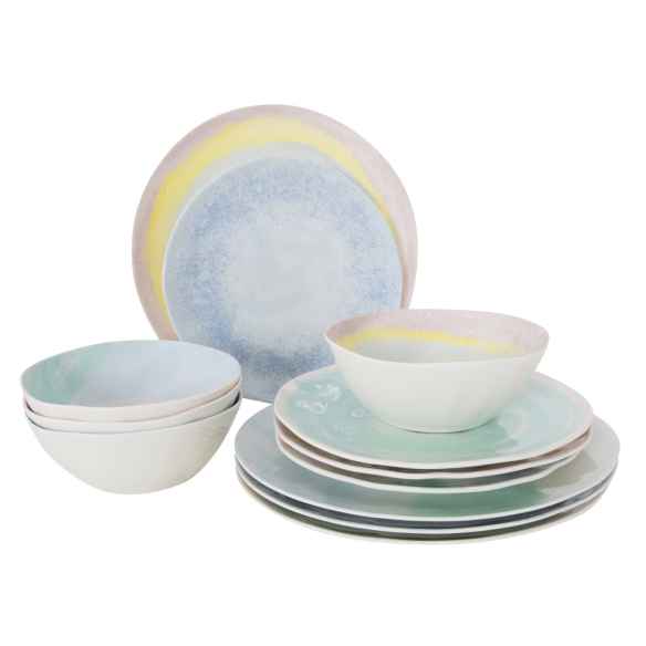 Pack de vaisselle en mélamine Pastel Barfleur Bo-camp RG-916532