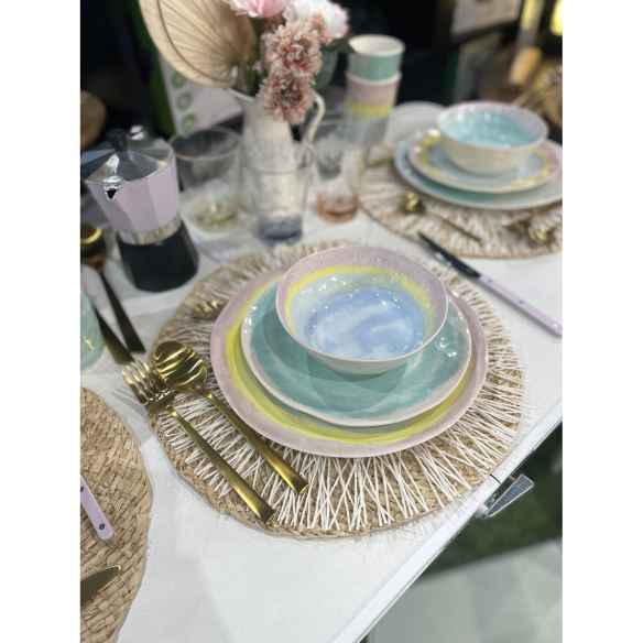 Pack de vaisselle en mélamine Pastel Barfleur Bo-camp RG-916532