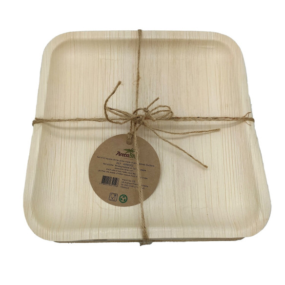 10 assiettes à dîner réutilisables ArecaBIO RG-916582