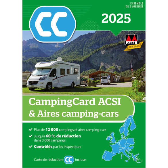 Guide CampingCard avec aires de services 2025 ACSI RG-113284