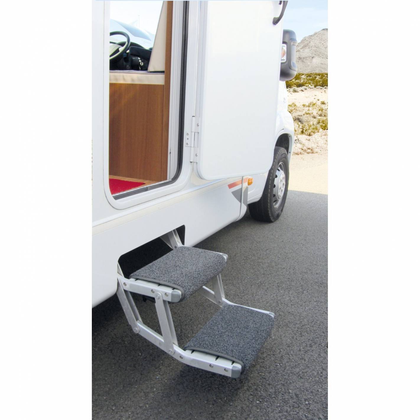 Marchepied THULE Omni Step 440 ALU 12V pour camping car et caravane