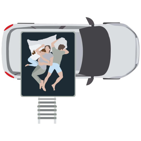 Tente de toit Mighty Oak Light 165 Line-X VickyWood RG-881986