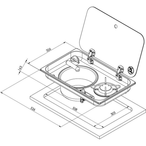 + évier à gauche 526 ×326 Navy Load RG-428420