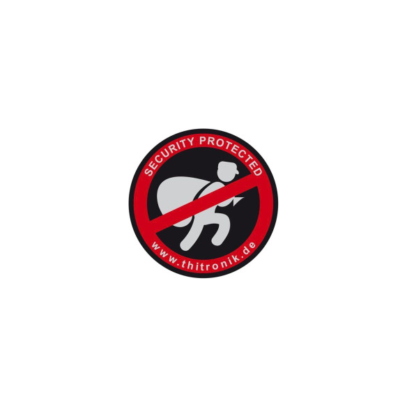 Autocollant d’avertissement security Thitronik RG-427390