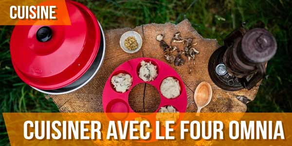 Cuisiner avec le four de camping Omnia