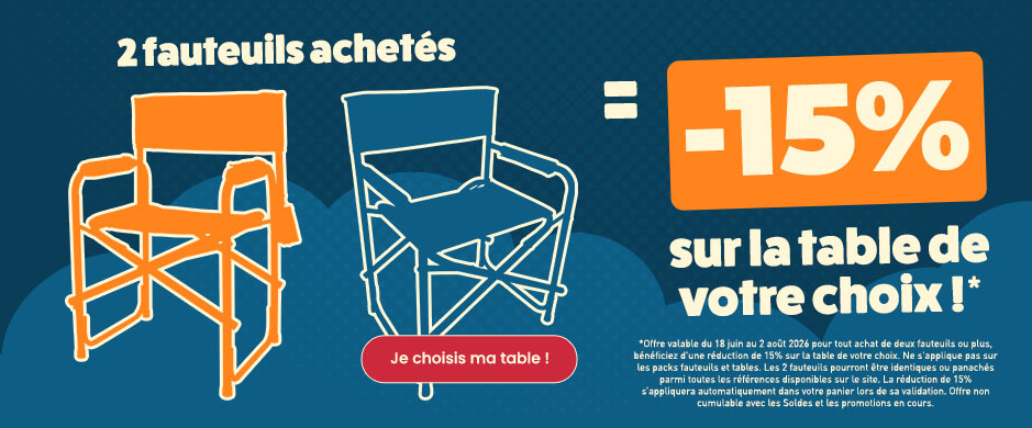 Fauteuils + Tables -15%