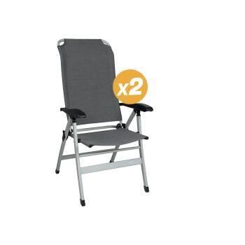 Fauteuil Camping Confort Maxi Baya Sun Gris - Pliable, Neuf Sous Emballage